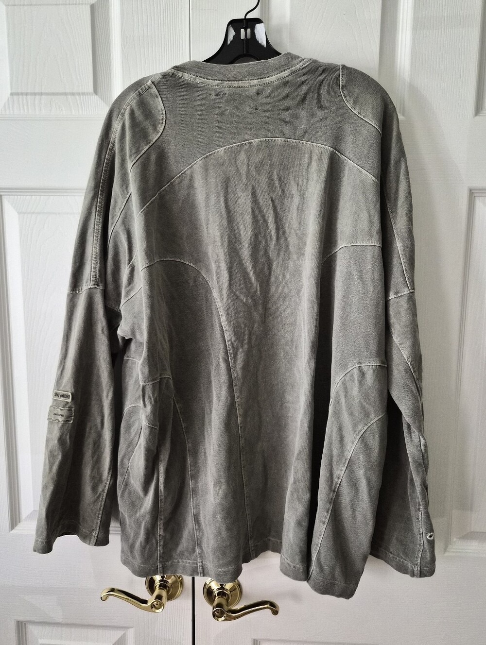 Joah Brown Vintage Panel Long Sleeve Oversized Tee Haze Cotton S/M RUNS BIG - Picture 5 of 9